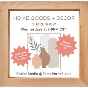 LIVE Wed at 7-9pm cst | Home Goods + Decor Share VTG & NWT